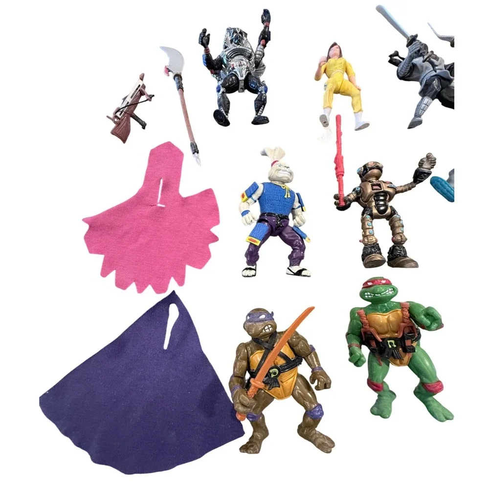 Vintage TMNT Action Figure Lot Playmates 80s 90s Turtles Shredder April ONeil
